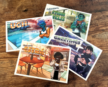 Load image into Gallery viewer, Dames and Dragons College AU Postcard Set