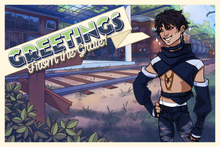 Load image into Gallery viewer, Dames and Dragons College AU Postcard Set