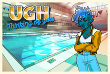 Load image into Gallery viewer, Fran College AU Postcard